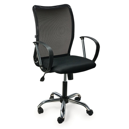 Кресло офисное Brabix Spring MG-308 сетка/ткань, черное TW 531403 фото 6